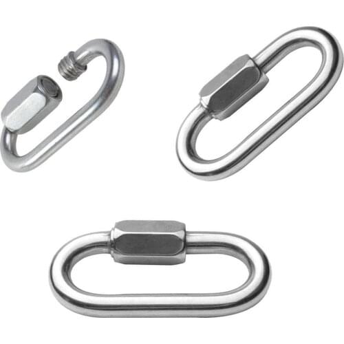 1Pc Stainless Steel Carabiner Screw Travel Kit Camping Equipment Snap Clip Survival Gear Camp Mountaineering Hook Carabiner