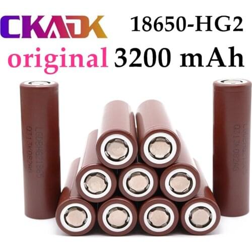 100% New Original HG2 18650 3200mAh Battery 18650 HG2 3.6V Discharge 20A Dedicated For hg2 Power Rechargeable Battery