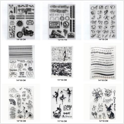 26 Styles) 2021 New Creativity Clear Stamps DIY Scrapbooking Craft Supplies Silicon Seal Custom Photo Album ink pad Stamping