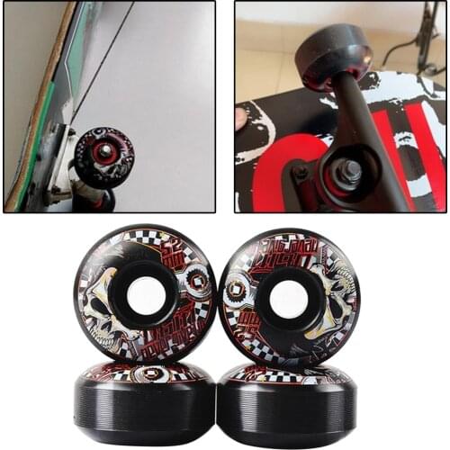 4Pcs PU Skateboard Wheels 52x30mm High Strength Wearproof Roller Outer Case