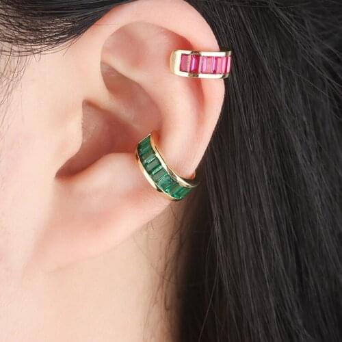 5pairs/lot Color Cubic Zirconia Clip Earrings Newest Arrival Top Quality Earrings Jewelry