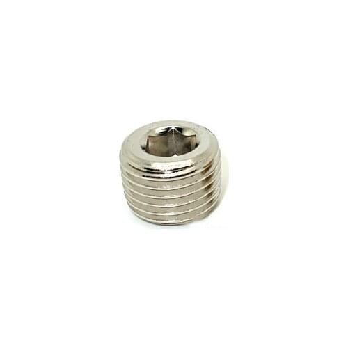 5PCS 3/8" Male BSP Hex Socket Nickel Plated End Cap Plug Fitting Coupler Connector Adapter