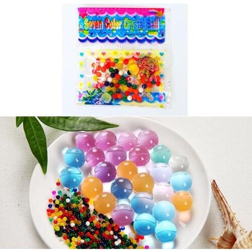 5 bags/lot Crystal Soil Mud Hydrogel Gel Kids Children Toy Water Beads Growing Up Water Balls Wedding Home Potted Decoration
