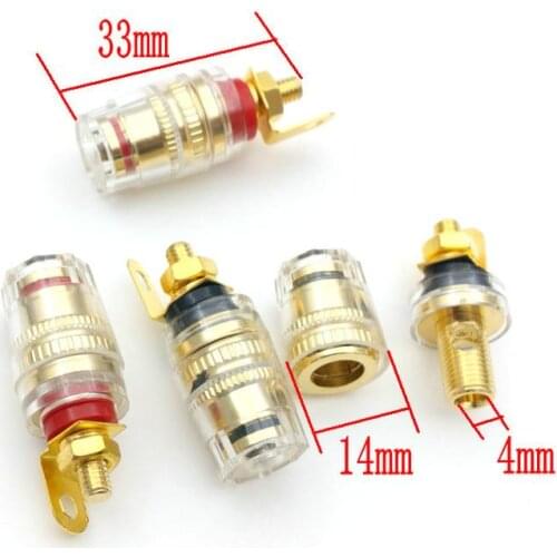 50PCS Copper Crystal Post for Speaker Amplifier 4MM Banana Plug