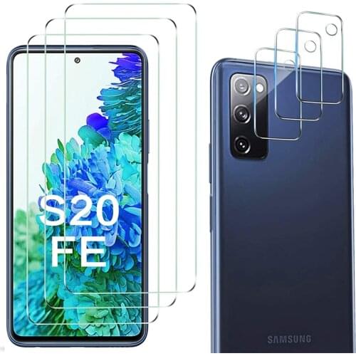 6pcs set for Samsung Galaxy S20 FE Front Screen Tempered Glass Protector & Camera Lens Glass Film Screen Protectors for S20 FE