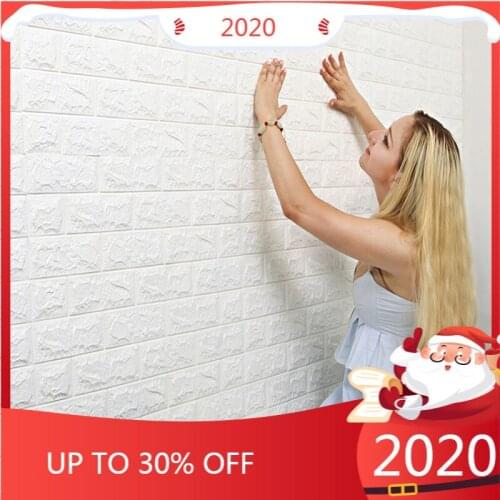 70x77cm DIY 3D Wall Stickers PE Foam Safty Home Decor Wallpaper Wall Decor Brick Living Room Kids Bedroom Decorative Sticker