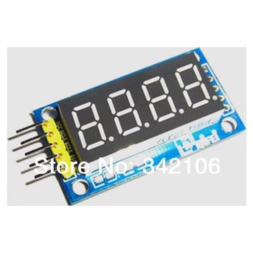 Free Shipping!!! 5pcs 4 digital LED display four serial module 595 to send five DuPont line drive
