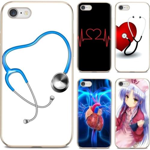 For Huawei Y6 Y5 2019 For Xiaomi Redmi Note 4 5 6 7 8 Pro Mi A1 A2 A3 6X 5X 7A Medicine Nurse Love Heart Rubber Soft Cover Bag