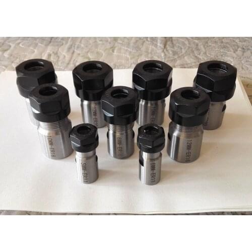 ER-25/ER -20 Collet Block Round Shank Spring Chuck Holder For CNC Lathe Engraving Machine Motor Shaft Extension Rod