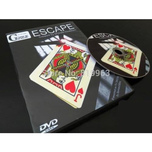 Escape By Mickael Chatelain (Gimmicks+ DVD) ,Card Magic Tricks,Close Up,Mentalism,Illusions,Fun,Magia Toys,Gadget,Joke