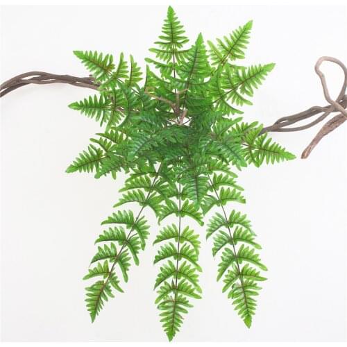 Artificial Persian Phoenix-tail Fern Wall Hanging 18 Leaf Persian Grass Green Simulation Plant Home Wedding Shop Decoration