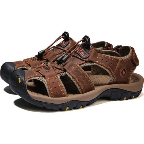 Summer Mens Breathable Sandals Women Beach Casual Shoes Thick Sole Closed Toe Aqua Shoes for Hiking Fishing