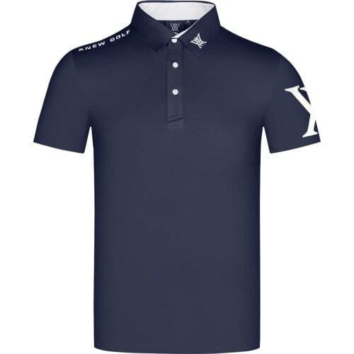 Summer 2021 New Mens Golf Short Sleeve Quick-Dry Sports Polo-Shirt