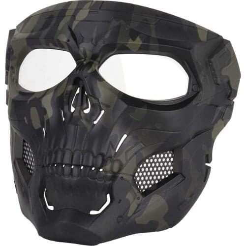 Airsoft Mask,Full Face Masks Skull Skeleton with Goggles Impact Resistant Army Fans Supplies Tactical Masks