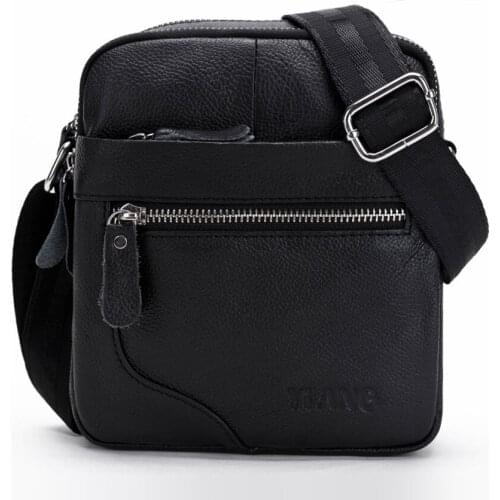 New Arrival Men Genuine Leather bags Sling Cross Body Bag Travel Messenger Pack Male Business Shoulder Bag