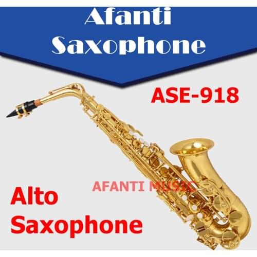 Afanti Music Eb tone / Brass body / Gold finish Alto Saxophone (ASE-918)