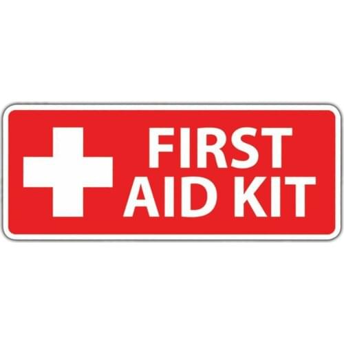 Red Cross First Aid Kit Sticker Self Adhesive Sticky Decal 911 Emergency Safety