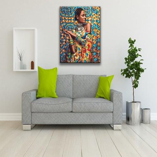 DIY Picture By Numbers Oil Painting On Canvas Abstract African Women Wall Decor For Living Room Unique Gift Acrylic