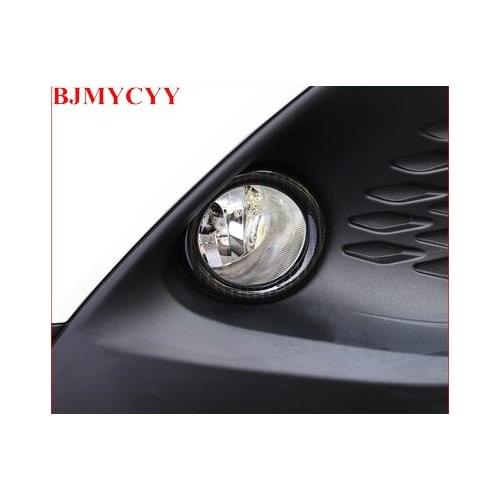 BJMYCYY ABS Carbon Fiber Color Front Fog Light Lamp Cover Trim 2pcs Accessories for Toyota C-HR CHR 2016-2017 2018