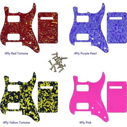 Guitar Pickguard - For US 11 Screw Holes Strat With Floyd Rose Tremolo Bridge Single HH Scratch Plate & Back Plate
