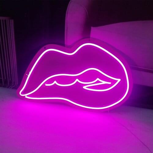 Dripping Lips Neon Signs 12V Led Light for Home Room Wall Decoration Bedroom Decor Ins Party neon signs for room anime light