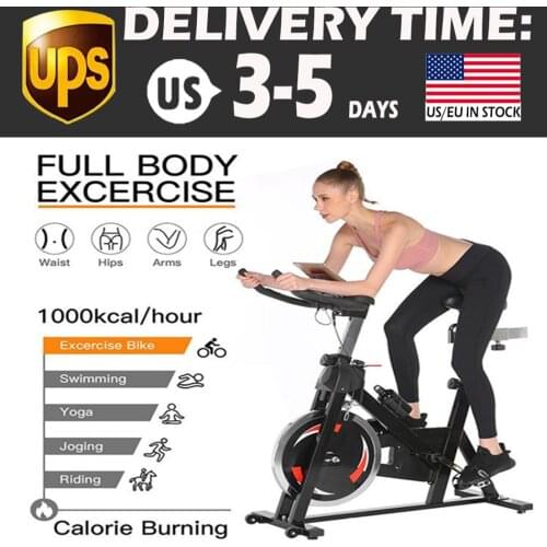 New Carbon Steel Indoor Exercise Bicycle Fitness Cycling Bike 38.2 x 18.1 x 44.9-47.6Adjustable inch
