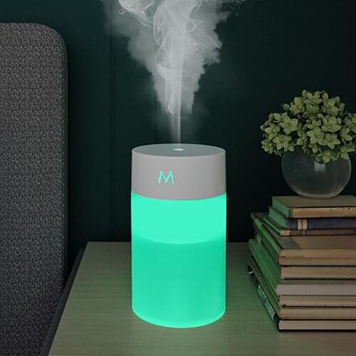 Mini Portable Cool Mist Ultrasonic Air Humidifier Cute Desk USB Cup Car Humidifier 260ML Spray 4/6H (continuous/intermittent)