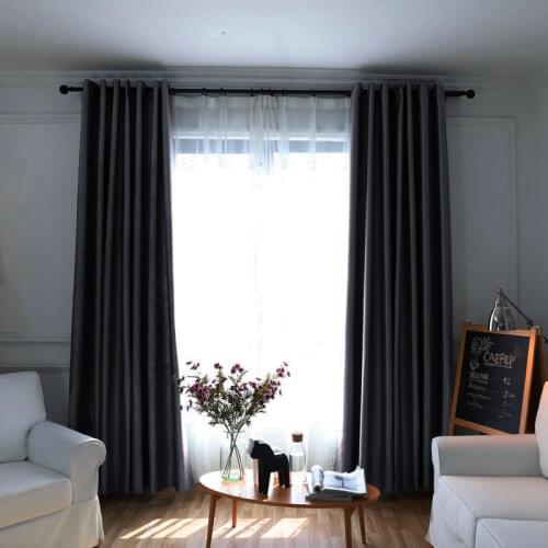 Modern Blackout Curtains for Living Room Thickening Curtain for Bedroom Window Drapes Modern Cortinas Grey