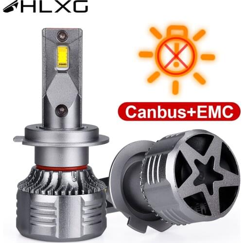 HLXG h7 led canbus H11 HB3 9005 HB4 9006 H4 led headlight car Accessories lampara Fog Light 25000LM 12V 24V luces led para auto
