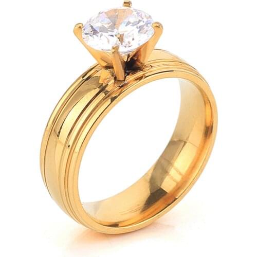 NIBA Jewelry wholesale fashion womens jewelry accessories lot womens rings fashion Gold Color Stainless Steel