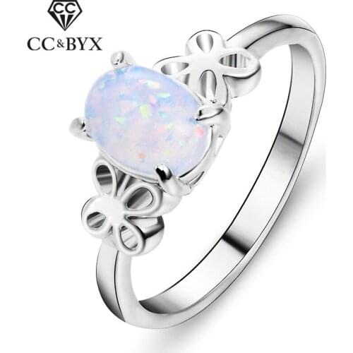 CC Bowknot Rings For Women Ethnic Style Bridal Wedding Jewelry Oval Stone Engagement Ring Anillos Mujer Drop Shipping CC2060