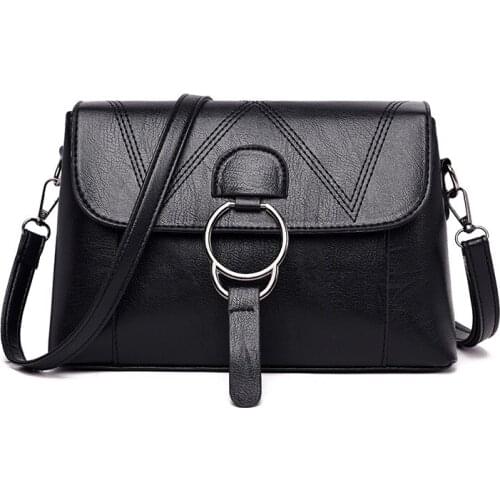 Womens Handbags Shoulder Bags For Ladies Small Soft Leather Bag Luxury Handbags Women Designer crossbody bags with Iron ring