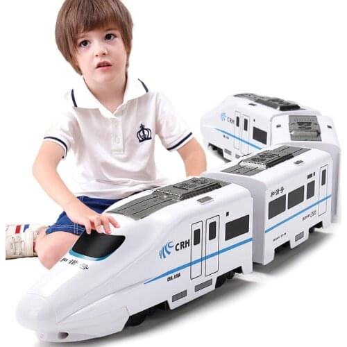 1:8 Harmony Railcar Simulation High-speed Railway Train Toys for Boys Electric Sound Light Train EMU Model Puzzle Child Car Toy