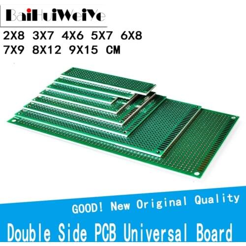 2*8 3*7 4*6 5*7 6*8 7*9 8*12 9*15 cm Double Side Prototype Diy Universal Printed Circuit PCB Board Protoboard For Arduino DIY