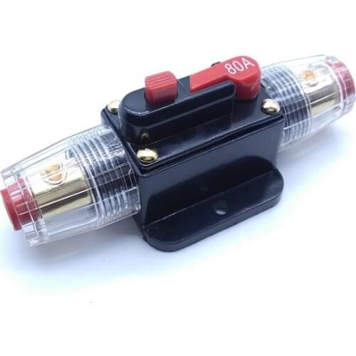 2PCS/Lot 100A 80A 60A 50A 40A 30A 12V 24V Car Truck Audio Amplifier Auto Circuit Breaker AGU Stereo Amplifier Refit Fuse Holder