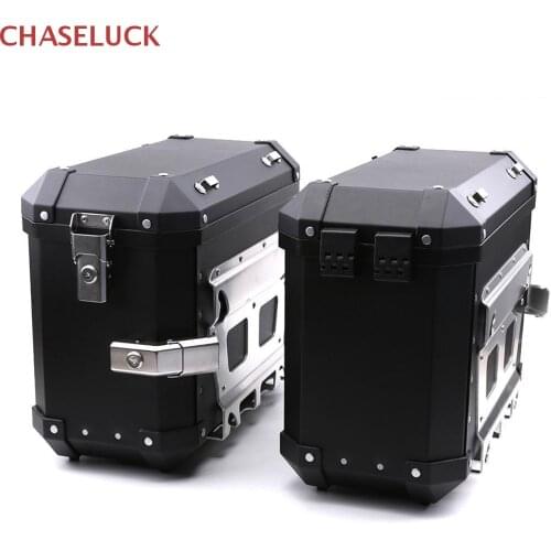 36L 46L Universal Motorcycles Side Luggage Trunk Storage Saddlebags Key Lock Tool Box Saddle Bags Travel Case Motor Accessories