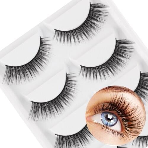 5 Pairs 3D Mink Lashes Natural False Eyelashes Dramatic Volume Fake Lashes Makeup Eyelash Extension Silk Eyelashes