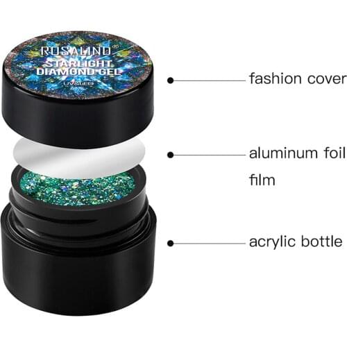 Nail Diamond Gel Sequin Glitter Bright Painting Gel Soak Off UV LED Nail Gel Varnish SANA889