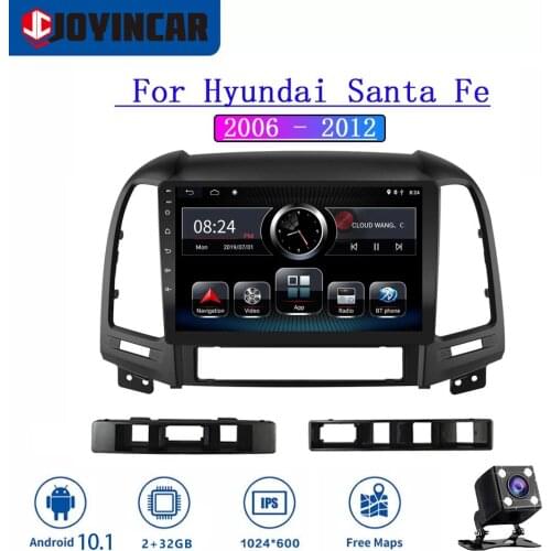 JOYINCAR For Hyundai Santa Fe 2 2006-2012 Android 9.1 Car Radio Multimedia Video MP5 Player Radio Navigation GPS DVR USB CAM