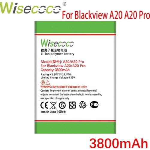 Wisecoco A20 3800mAh Battery For Blackview A20 A 20 Pro High Quality Phone Battery Replacement +Tracking Number