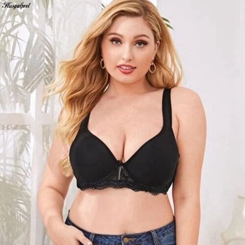 Plusgalpret Plus Size 85 90 95 100 105 110 115 Women Bra Seamless Underwire Large Cup d E Simple Daily Brassiere for Big Chest