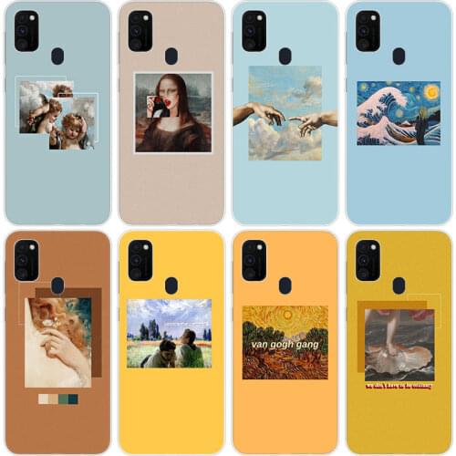 Aesthetic Art Case for Samsung Galaxy M11 M10S M01 M21 M31S M51 A01 J2 Core A21 A42 A6 A8 Plus J6 Plus A7 2018 Silicone Cover