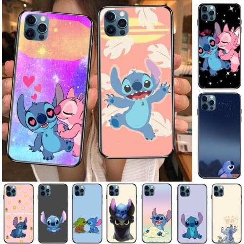 Stitch Play Anime Phone Cases cover For iphone 11 Pro Max case 12 8 7 6 S XR PLUS X XS SE 2020 mini mobile cell shell funda bag