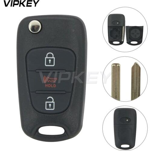 Remotekey NYOSEKSAM11ATX 3 button TOY49 for Kia Hyundai Folding remote car key shell case