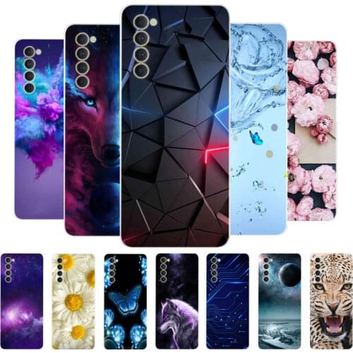 For OPPO Reno 4 Pro Case CPH2109 Bumper Silicone TPU Soft Phone Cover For OPPO Reno 4 Pro 4G Cases Cartoon fundas Reno4 Pro 4G