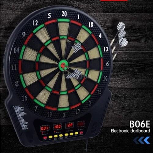 10Pcs/Lot 4 LED Display Electronic Dartboard Display 21 Games Voice+ Soft Tip Darts Indoor Sport Scoring Board Dartboard Set