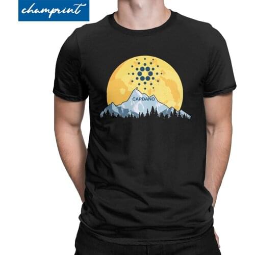 Cardano ADA To The Moon Men Womens T Shirt Hodl Crypto Coin Blockchain Humor Tees Crew Neck T-Shirts Cotton Plus Size Clothes