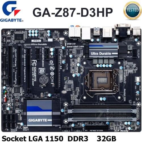 GIGABYTE GA-Z87-D3HP Motherboard LGA 1150 DDR3 Intel Z87 32GB Core i7/i5/i3 SATA III PCI-E 3.0 Desktop Gigabyte Mainboard Used