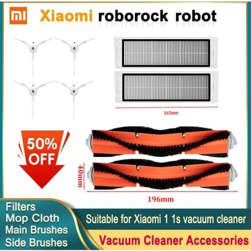 HEPA Filter Side Brush Main Brush for Xiaomi 1s MI Robot Vacuum Cleaner Roborock S50 S5 Max Mijia Vacuum Cleaner Accessories