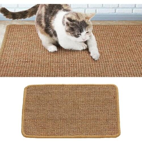 Sisal Cat Scratch Pad Natural Sisal Felt Hand Woven Wear Resistant Cat Scratch Pad Cat Sleeping Pad Furniture Protector Pet Toys